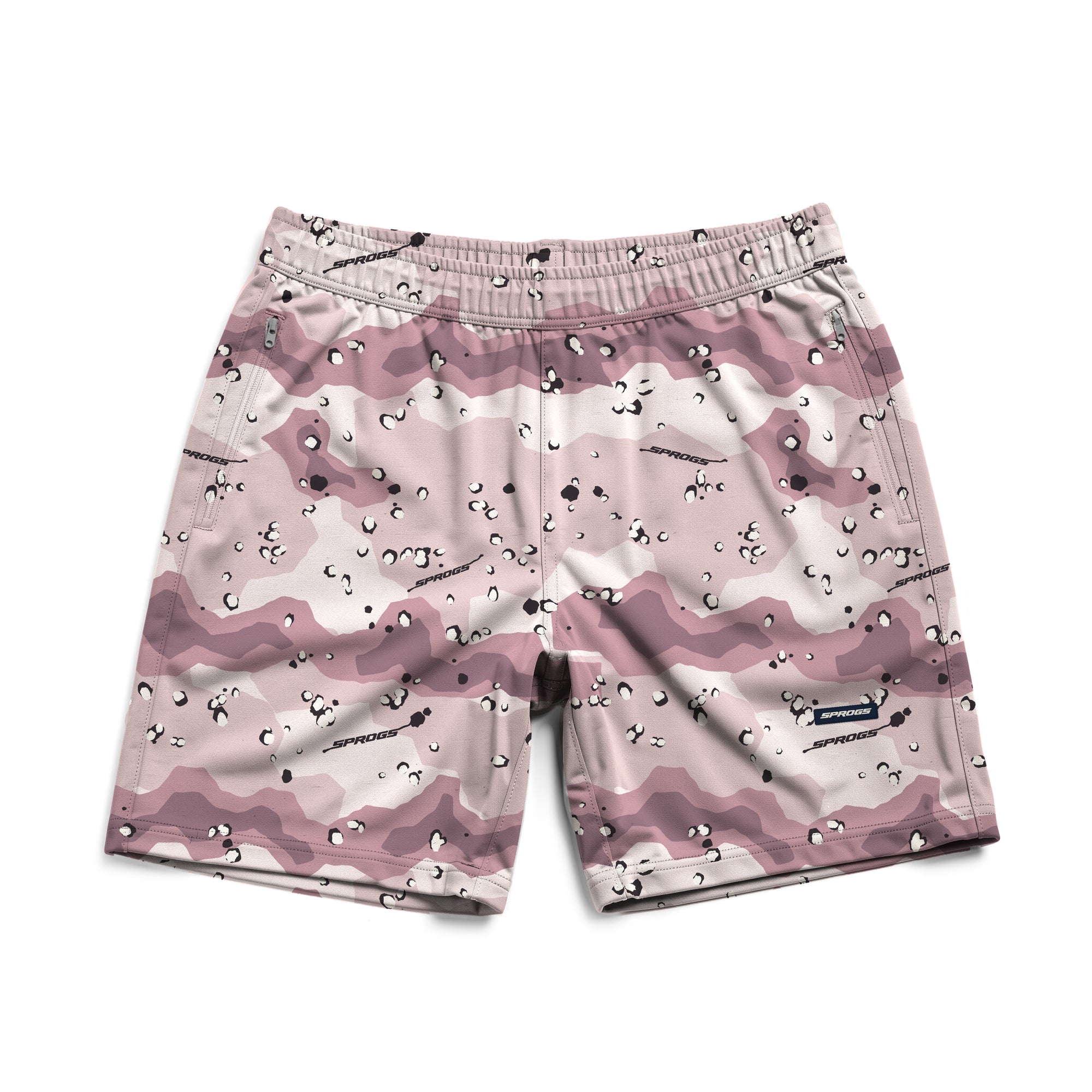 POWDER PINK CHIP DAD SHORTS